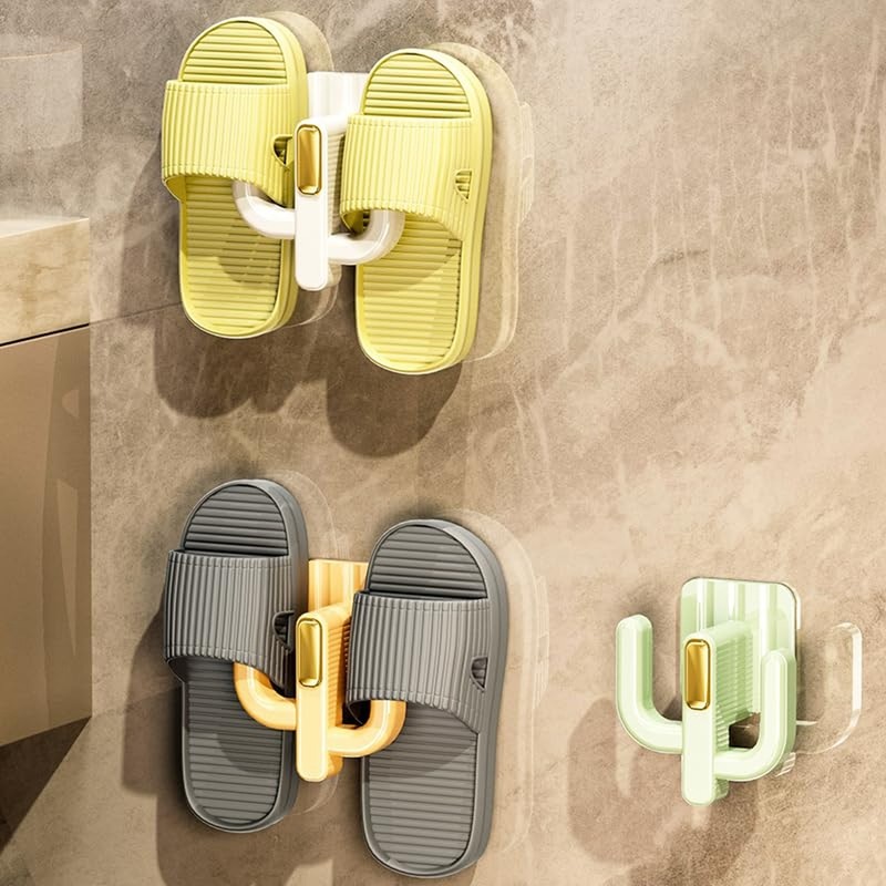 Wall Mounted Shoe Rack (4 Pack) - Versatile Hanging Organizer with Hooks for ... gallery