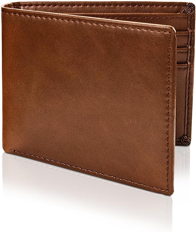 Cartera De Cuero Para Hombre MEN Delgada Con Bloqueo RFID Billetera De Tarjeta