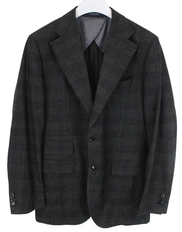 Suitsupply La Spalla Blazer Mens UK 44L Single Breasted Wool Check Notch