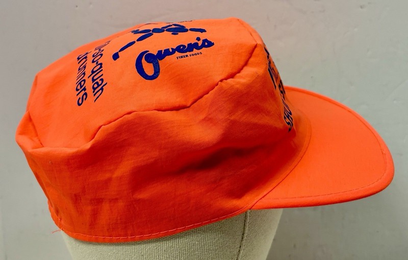 Vintage 1994 Pizza Hut Sponsored Painters Cap Hat Neon Orange Nylon Lightweight gallery