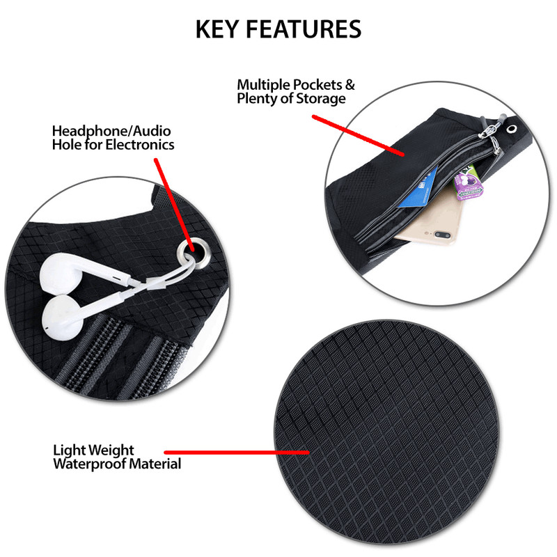 Waterproof Running Belt Fanny Pack Waist Pouch Outdoor Camping Hiking Travel Bag gallery