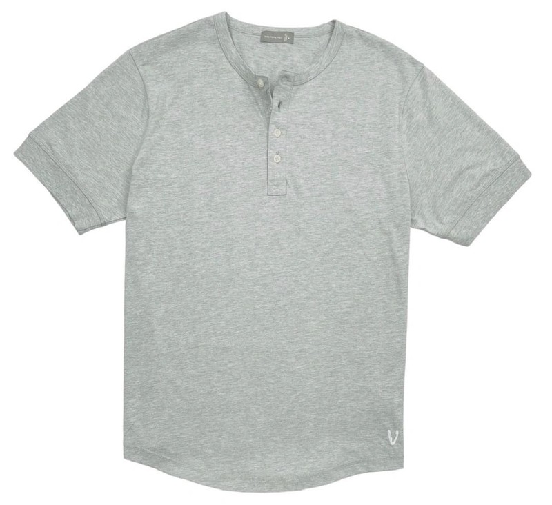 VarietyAthletics Mens Soft Pima Cotton Elastic Sleeve Cuff Henley T-Shirt gallery