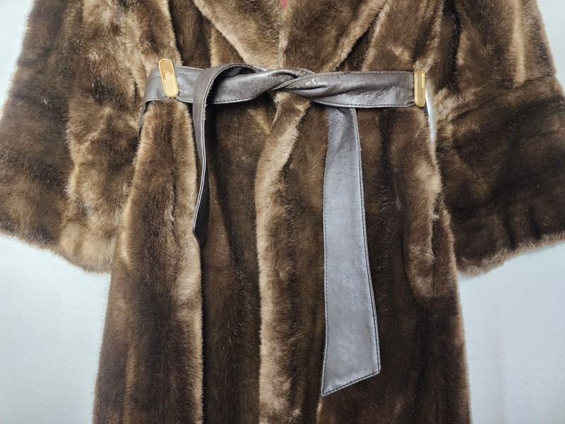 Vintage Tissavel France Faux Fur Mink Coat Jacket by Sycamore Womens Medium gallery