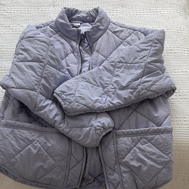 All in Motion Women’s Quilted Full-Zip Jacket, Purple, Size M