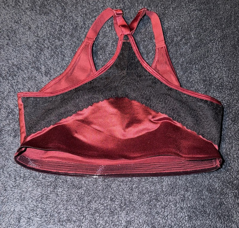 Ruby Ribbon Burgundy Sport Demiette Bra gallery