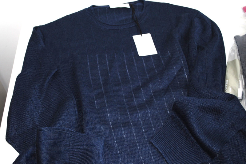 GREAT STONE SWEATER COTTON THREAD + BLUE LINEN 270.00 CART. GS-B2A2 TG 56