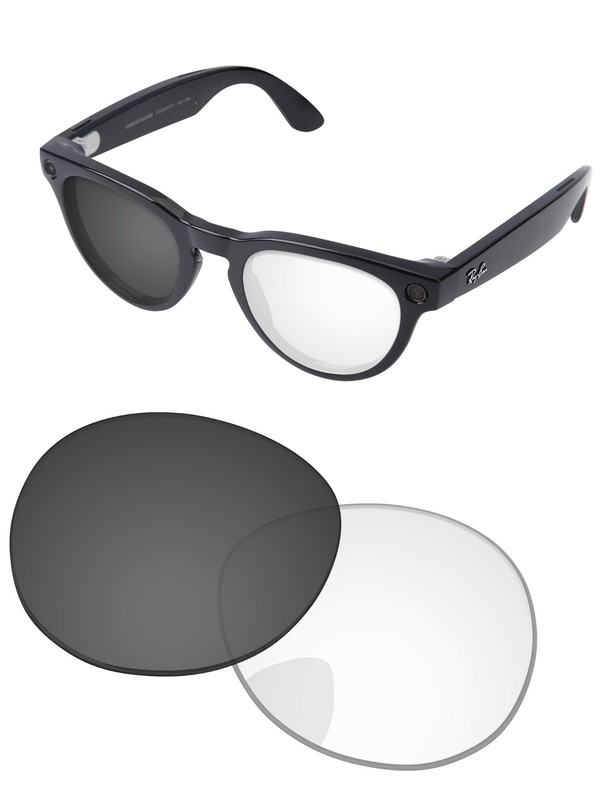 Grey Photochromic Replacement Lens For Ray-Ban Headliner RW4013F (Gen2) 51mm