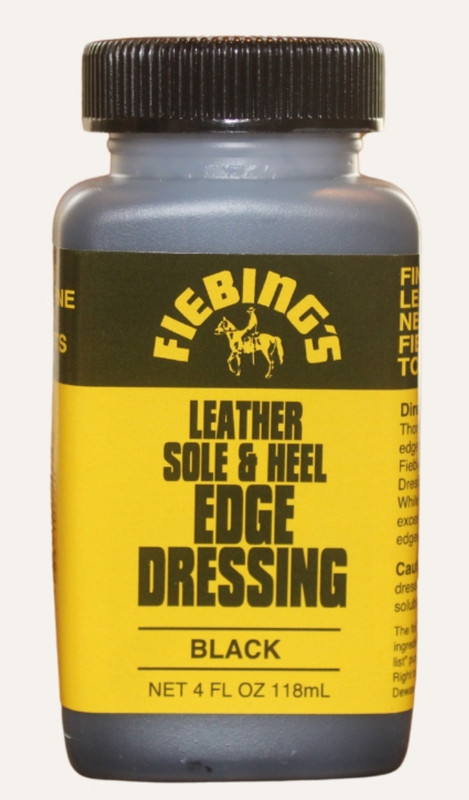 Fiebing’s Leather Sole & Heel Edge Dressing 4oz – Includes Brush Applicator