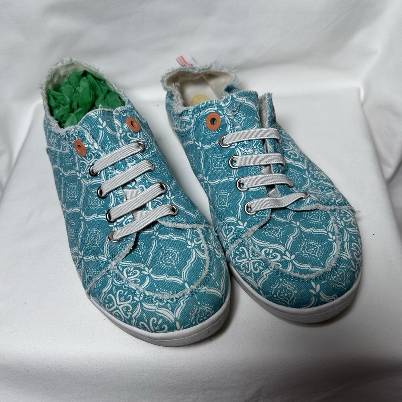 Vionic Beach Pismo Women’s Floral Canvas Lace-Up Low Top Comfort Sneaker 7.5