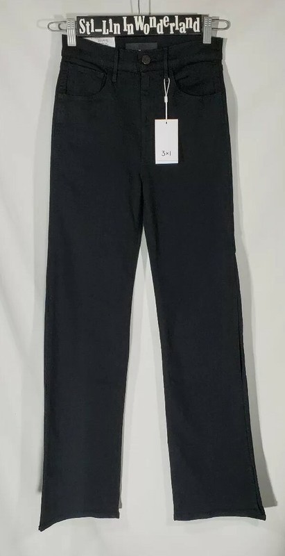 NWT 3×1 Adeline Split Flare Sz 24, 25, 26 Super High Rise Black MSRP $275