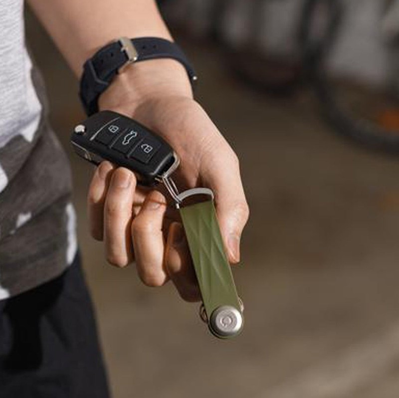 Orbitkey ACTO-2 Rubber Key Organizer, w/Proof Carry 2-7 Keys, Hunter Green gallery