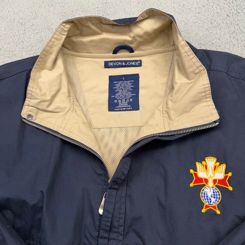 Devon & Jones Mens Large Knights of Columbus Windbreaker Jacket LKGREAPP4COL gallery
