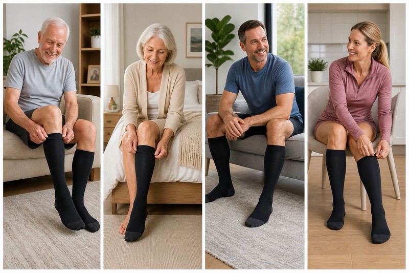 Pickleball Compression Socks Stockings Unisex Knee High Medical Relief S-4XL gallery
