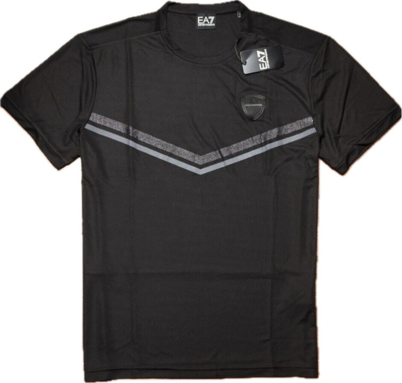 Emporio Armani EA7 Men’s Black Dynamic Athlete Jersey Tee T-Shirt M