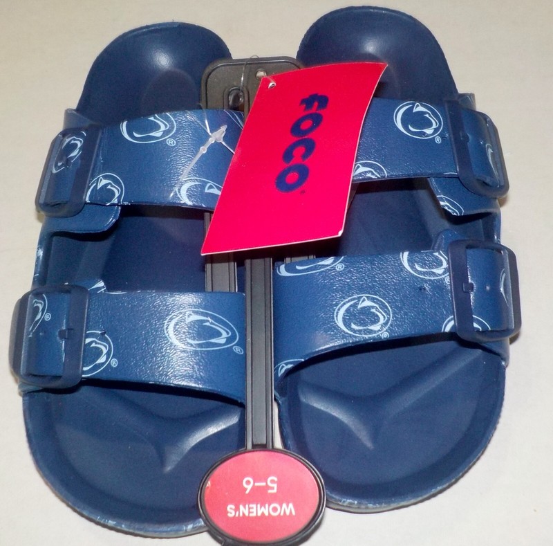 PENN STATE NITTANY LIONS WOMEN SHOES S 5-6 M 7-8 L 9-10 XL 11-12 NWT SANDAL FOCO