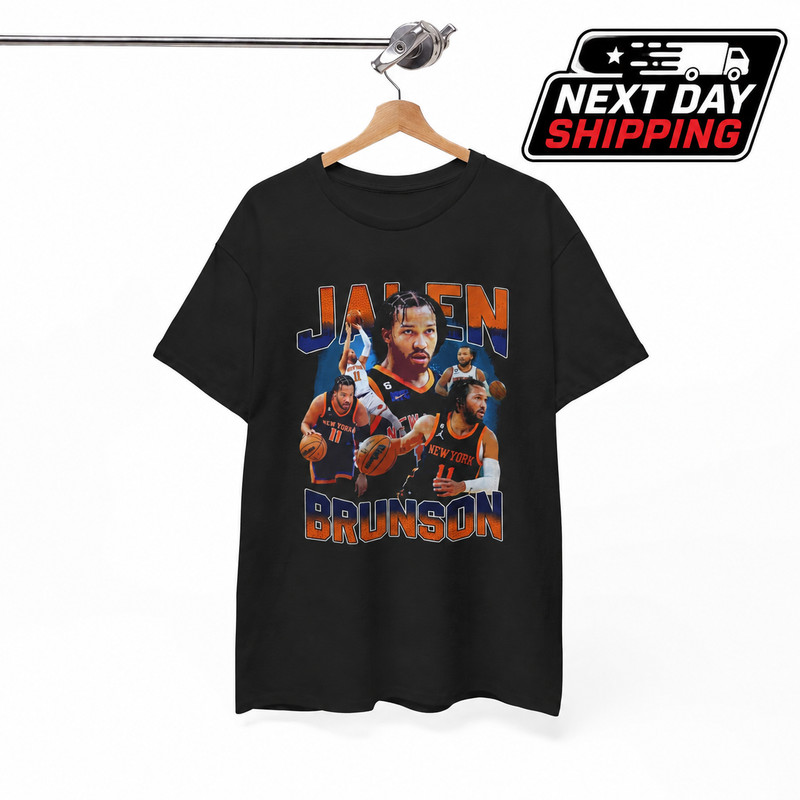 HOT ITEM! Jalen Brunson Vintage Retro Basketball Star Knicks Fan Shirt