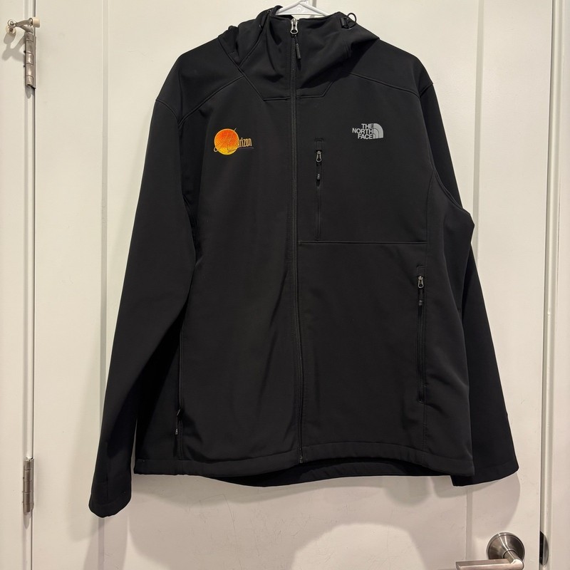 The North Face Mens Apex Bionic Softshell Jacket Black XL Horizon Logo Hooded