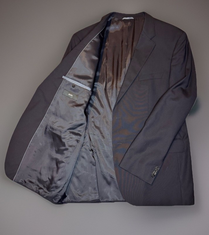 Virgin Wool Hugo Boss Men’s Navy Blue Blazer Size 48R