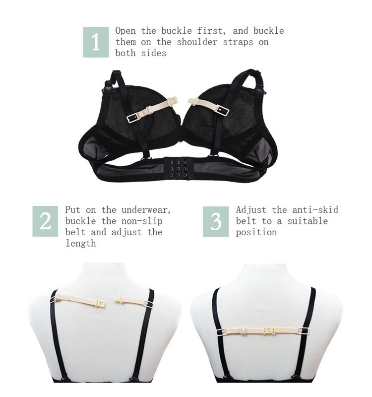 Clear Bra Strap Holder – Anti-Slip Invisible Strap Clip