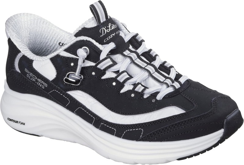 Skechers Women’s Contour Foam Sweet Nostalgia Cozy Fit Hands Free Slip Ins – Bla