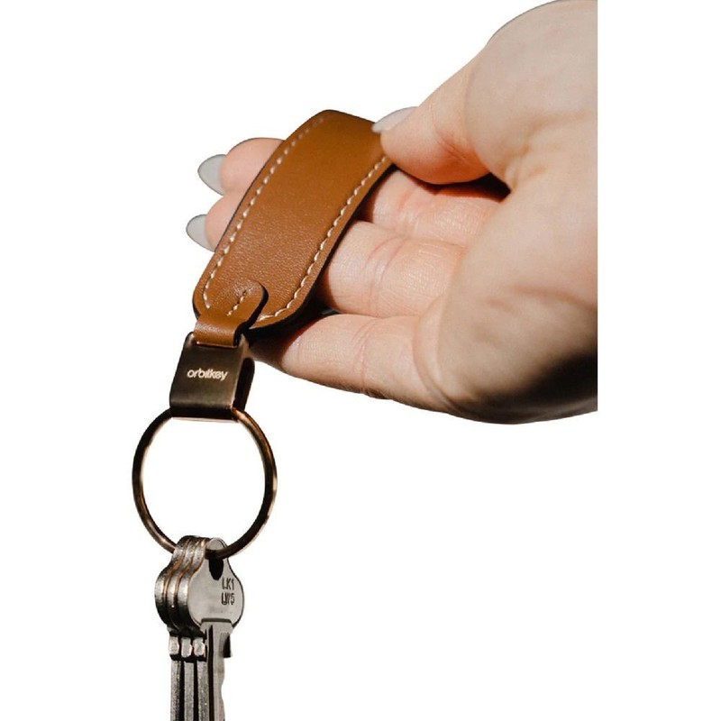 Orbitkey Loop Leather Keychain | Premium Leather Minimalist Key Ring gallery