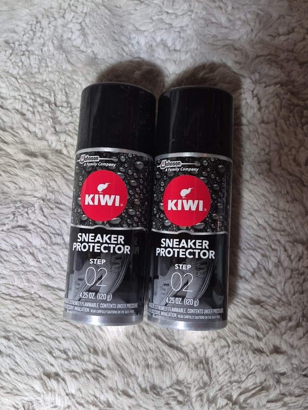 (qty 2) KIWI Sneaker Protector STEP 02 4.25 oz Spray • Water Snow Dirt Protect