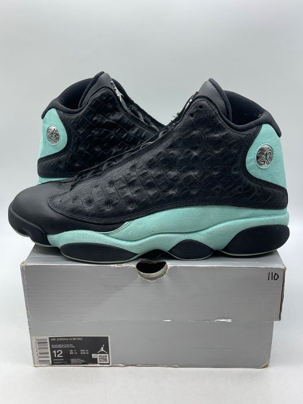 Jordan 13 Retro Black Island Green 12 (Moderately Worn Pre-Owned) Size 12