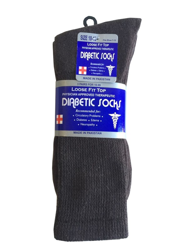 3 Pairs Diabetic CREW circulatory Socks Health Men’s & Women's Cotton ALL SIZE gallery