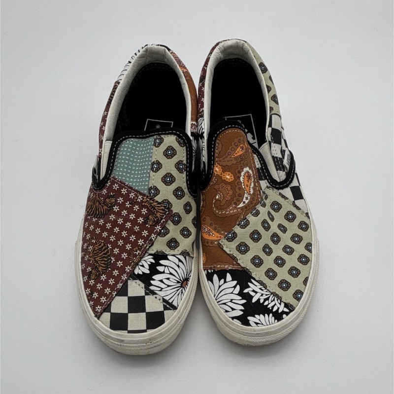 VANS Classic Slip-On Patchwork Multicolor Low Top Slip-On Sneakers