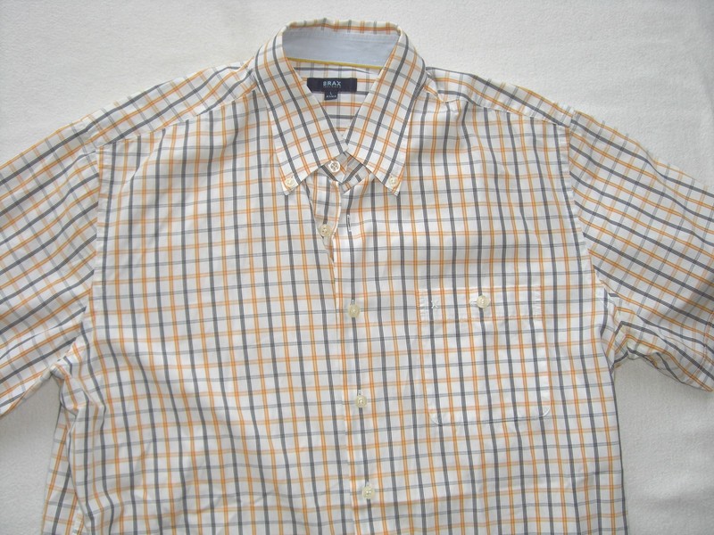 Brax Men's Short Sleeve Shirt Model Dan Size 41/42 or L Excellent Condition gallery