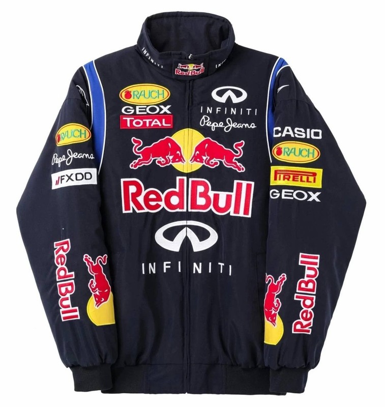 Vintage Red Bull F1 Racing Jacket Infiniti Total Geox Blue Motorsport Unisex