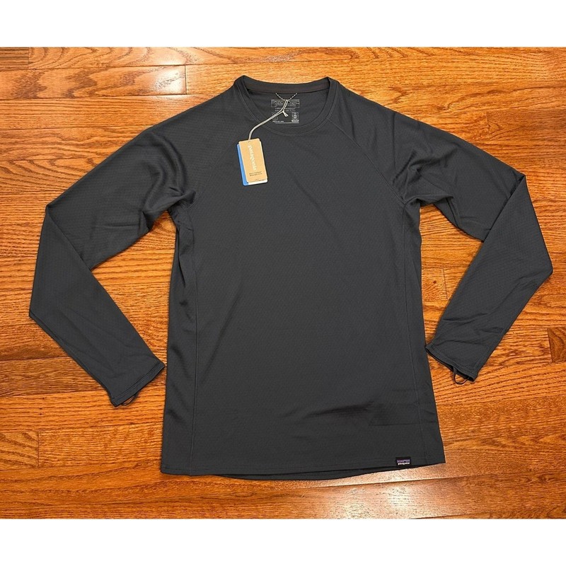 New Patagonia Capilene Midweight Crew Baselayer Shirt Mens Small Smolder Blue