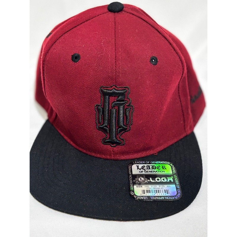 Leaders L.O.G.A. Mens Trucker hat Cap Maroon New Grindtime Skater Snowboard y2k