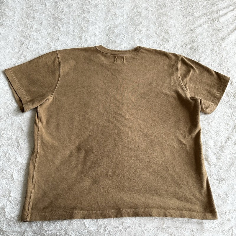 Buck Mason Field-Spec Shirt Tee Mens XXL 2XL Tan Cotton Heavy Military Boxy Crew gallery