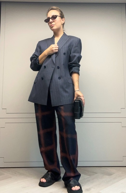 Marni Women’s Tailored Trousers with Check Paint Print