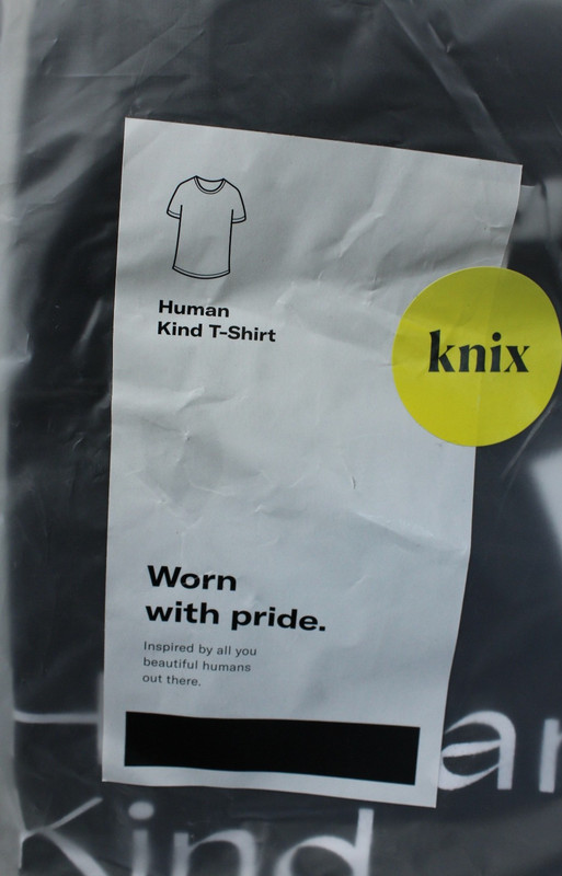 Knix Human Kind T-Shirt Cuffed Short Sleeve Size Medium Black NWT IN PACK