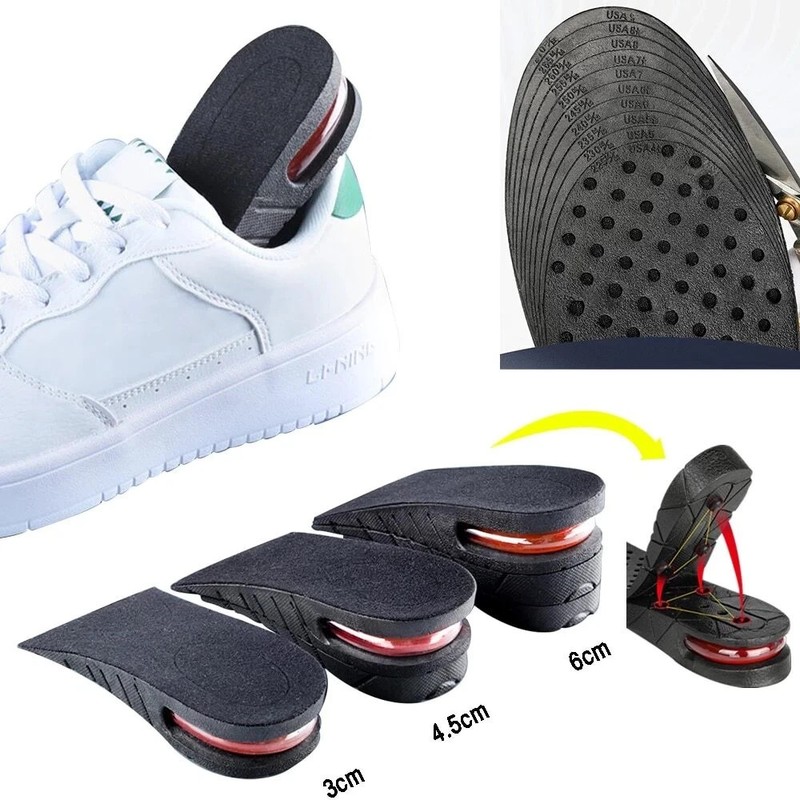 Men Women Invisible Height Increase Insoles Heel Lift Taller Shoe Inserts Pad