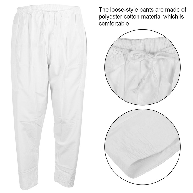 Men Muslim Pants Polyester Cotton LooseStyle With Waist Elastic Band Afghan gallery