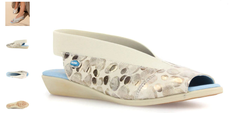 Cloud Caliber Picasso Neutral Slingback Leather Sandal Women’s sizes 36-42/NEW!