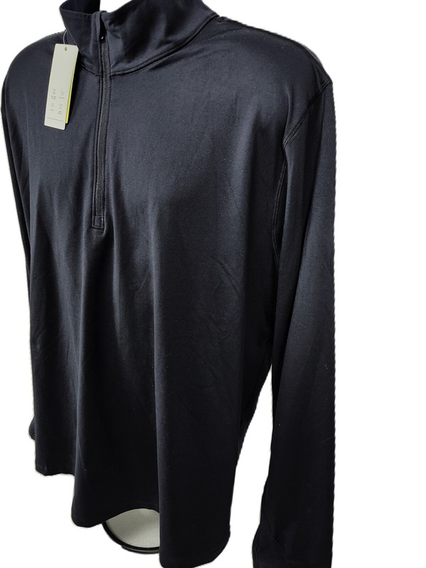 All In Motion Mens 1/2 Zip Lightweight Mock Neck Long Sleeve, UPF 50+, Quick Dry