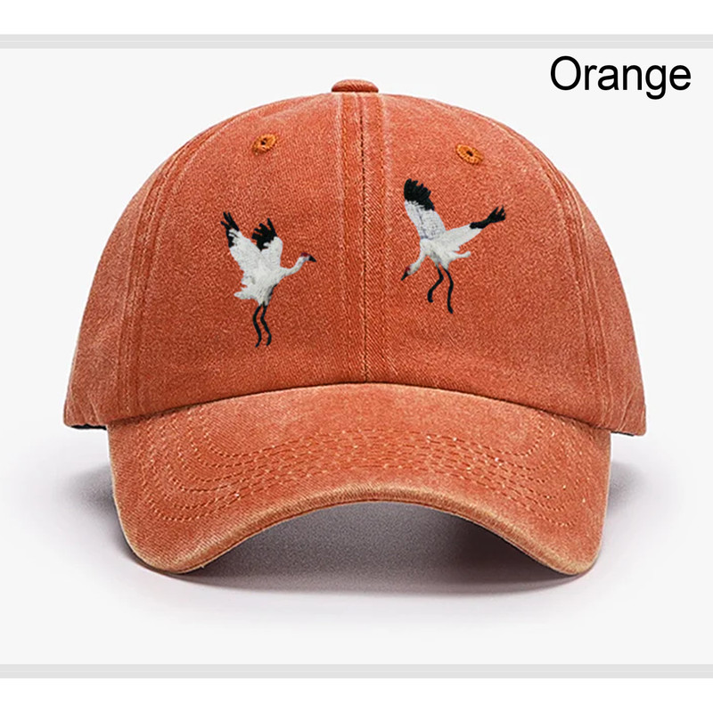 Crane Bird Embroidered Dad Hat,Wild Animal Embroidered Hat,Trucker Hat,Gift Idea gallery
