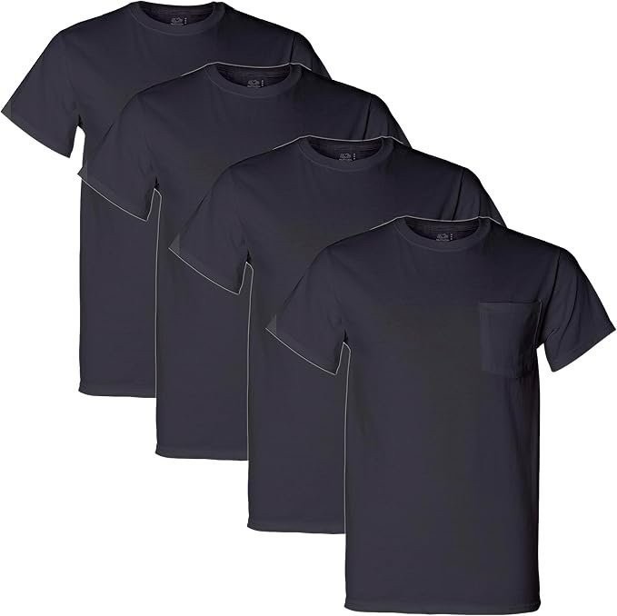 Mens 8-Pack Assorted Pocket Crew T Shirts by Fruit of the Loom Comfortable... gallery