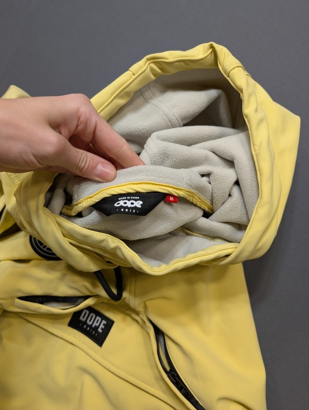 Dope Snow yellow hooded anorak jacket, size Medium gallery