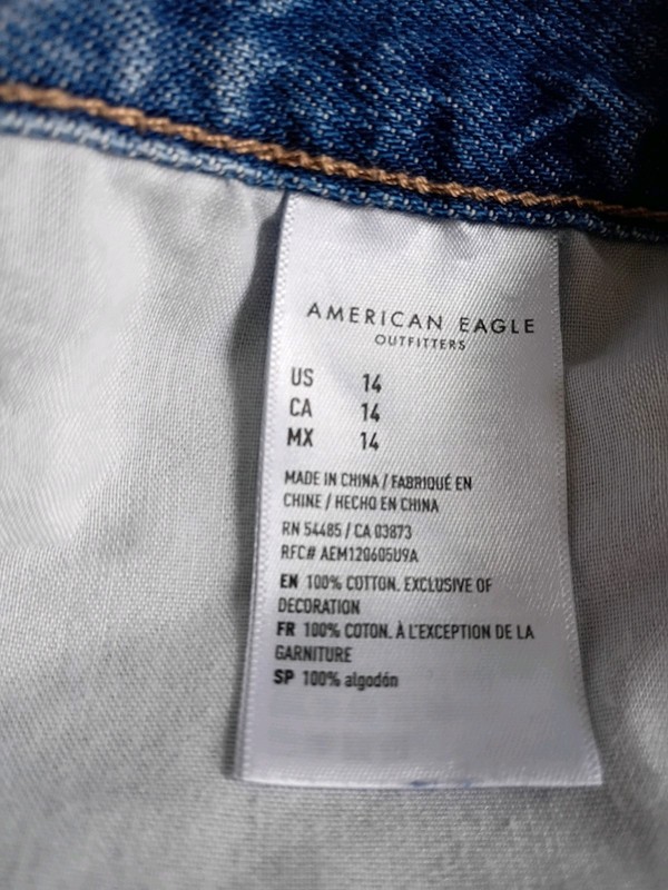 American Eagle Outfitters perfect pride summer shorts Shorts 14 Blue Embroidered gallery
