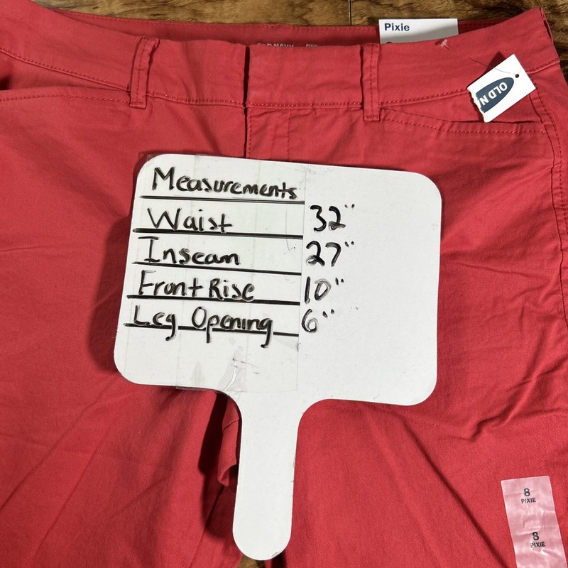 NWT Old Navy Pants Women’s 8 Pixie Mid Rise Ankle Chinos Pepper Rally Stretch gallery