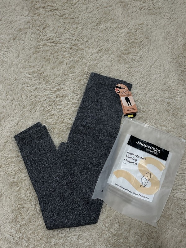 Shapermint Essentials High-Waisted Compression Leggings Heather Gray Size S or M