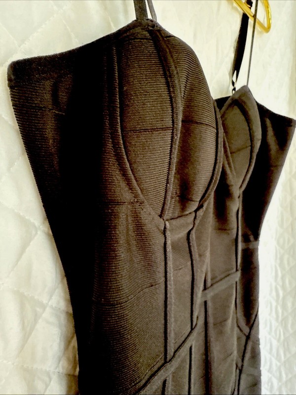 Bodycon Haute Monde Women’s Sexy Slimming Corset Dress Fitted Curve Hugger Sz L