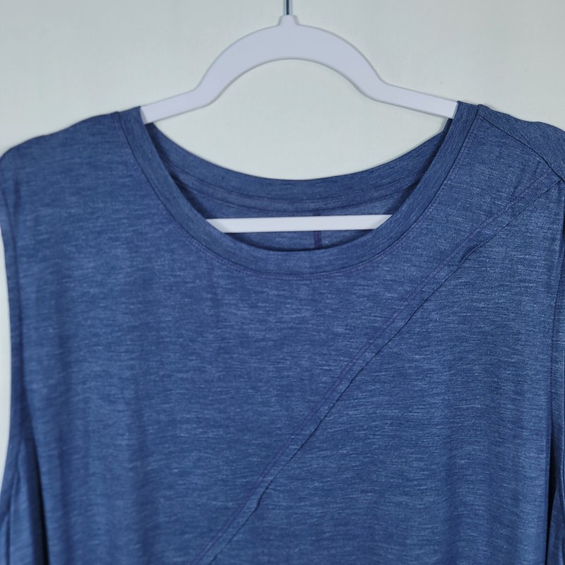 Te Verde Sleeveless Sundress Women's Size 2X Blue with Tie Dye Dipped Hem NEW gallery