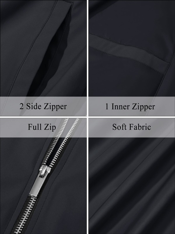 Men's Spring Fall Thin Bomber Jacket Full-Zip Sportswear Lightweight Casual Coat gallery
