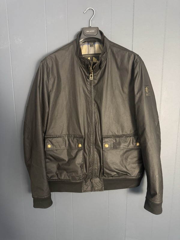 Belstaff Men’s waxed Bomber Size 46 NWOT